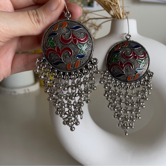 Pretty Multicoloured Jhumka - Picture 3 of 4